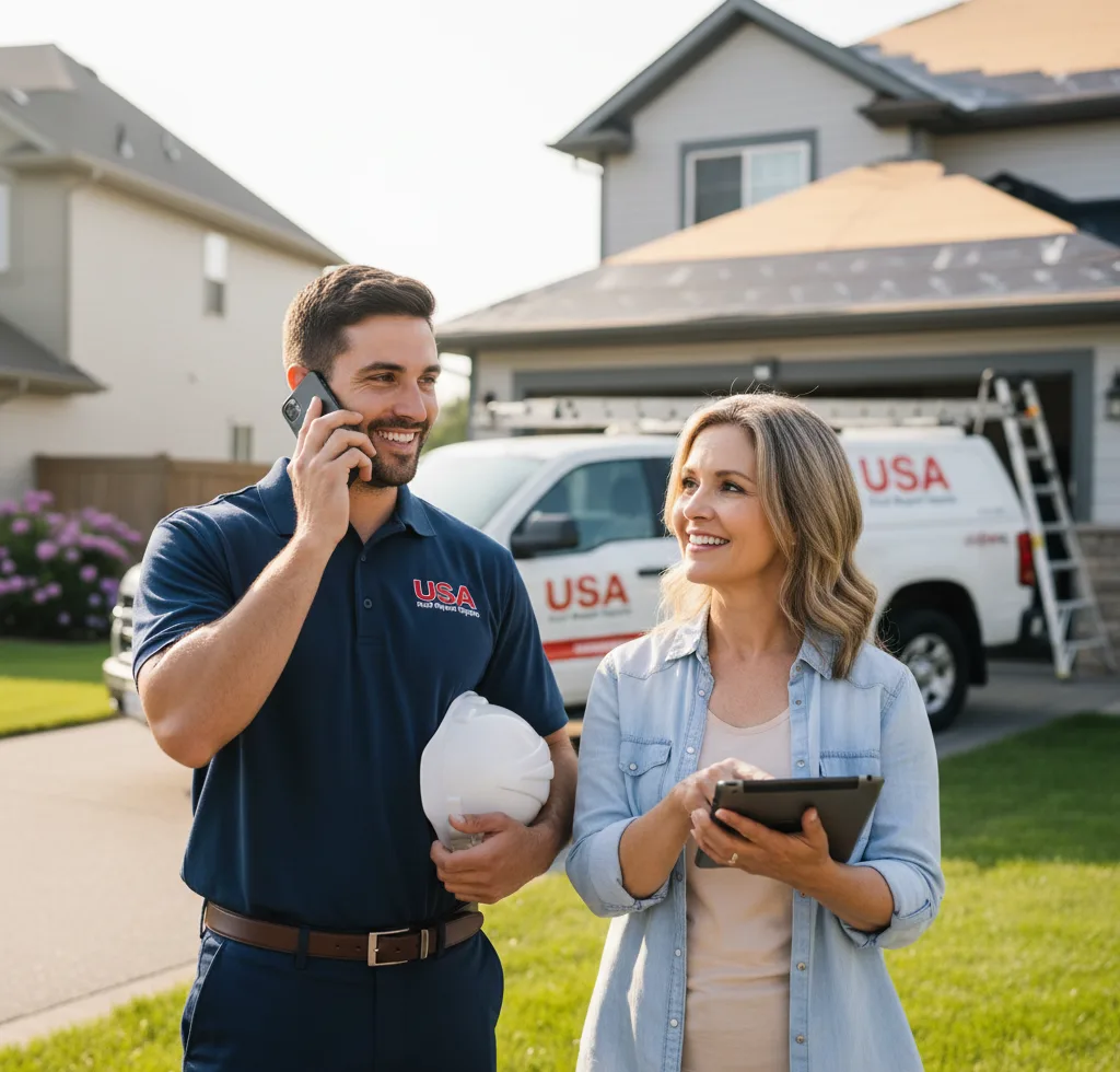 USA Roof Repair Experts customer support in Casey